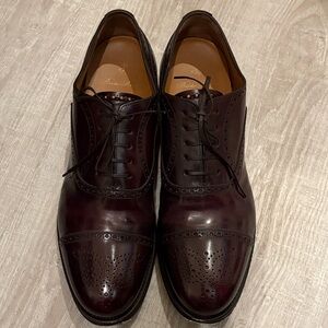 Brooks Brothers Men's Burgundy Leather Oxfords